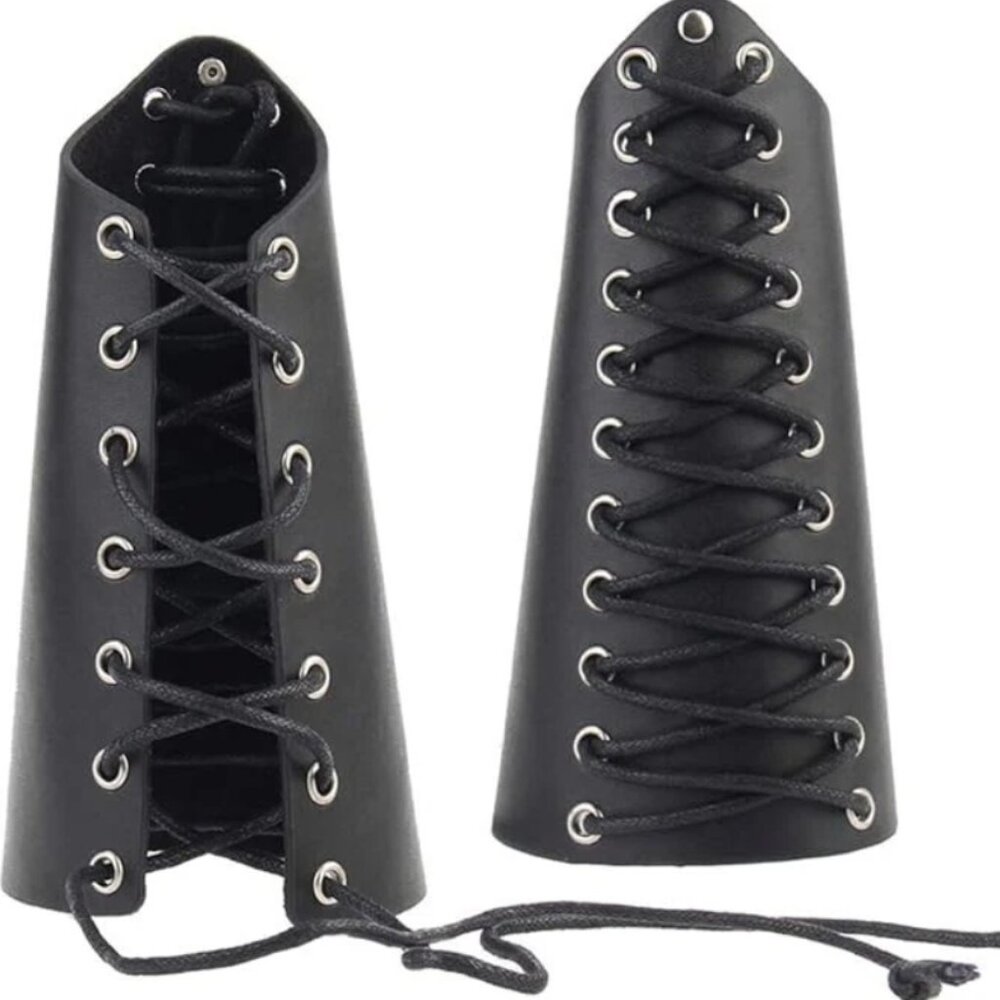 Pair Of Arm Wrist Band Cuffs Viking Cosplay Halloween Costume Renaissance Fair